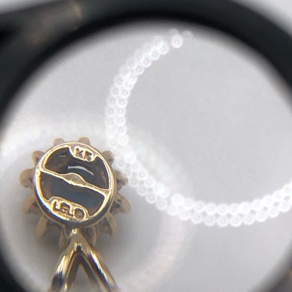 14kt Sapphire and Diamond Pendant - Picture 2 of 4